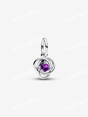 Pandora Purple Eternity Circle Dangle Charm